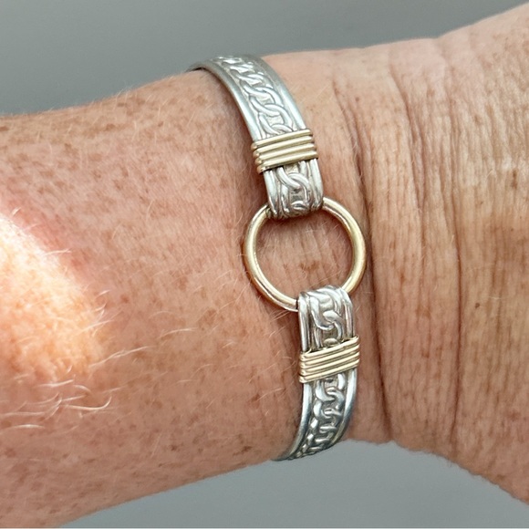 Sterling Silver Gold Wash Circle of Life Bracelet - Picture 9 of 12